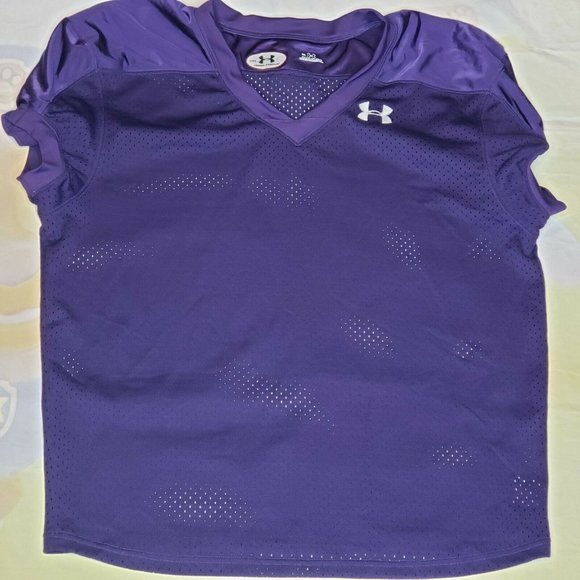 Under Armour Football Purple Practice Mesh Jersey Shirt XXXL - Picture 1 of 8